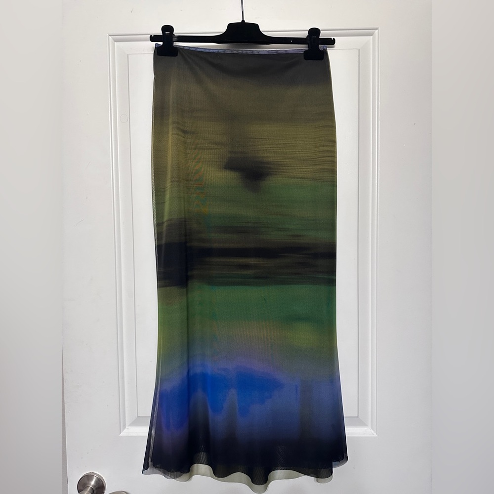 Zara printed tulle skirt size L
